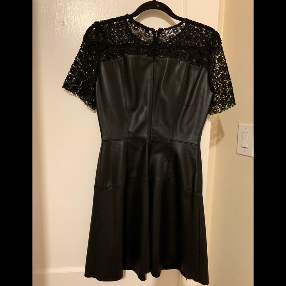 Zara black Faux leather dress